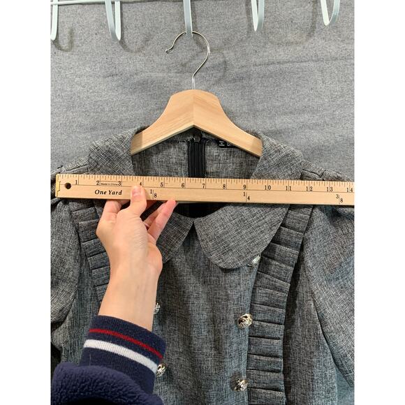 SHEIN Mini Dress Women Size XS Gray Cute Knee length Dress - Picture 5 of 8